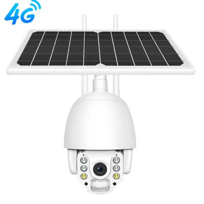 China Outdoor Solar NIGHT VISION CCTV Camera with 4G Solar Battery Powered Night Vision 4g Sim Card PTZ IP Human Path Wireless Camera for sale