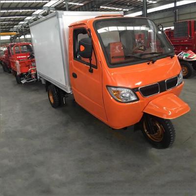 China Cargo Cargo Three Wheel Motorcycle With Closed Cabin / Caravan Tricycle Flying Motorcycle / Cabin Three Wheel for sale