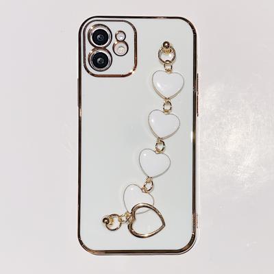 中国 New Anti-fall Cell Phone 6D Plated Case Love Bracelet Protection Case For iPhone 12 Pro Max 販売のため