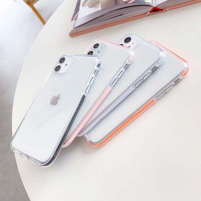 Cina Wholesale Frontier Anti-fall Anti-drop Transparent Color Soft Tpu Case For iPhone 12/Oppo/Vivo/Huawei P40 in vendita