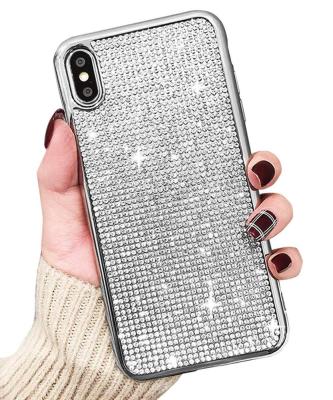 China Bling Protective Glitter Crystal Shiny Diamond Protective Shell Soft Bumper Phone Case For Samsung S9 Te koop