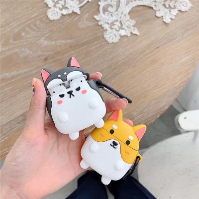 China New Cute Cartoon 3D Puppy Soft Silicone Earphone Case For Airpods 1/2 Cover Device for sale