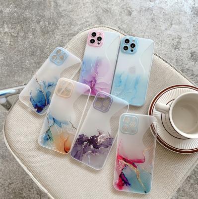 China Anti-drop Anti-drop Watercolor Mobil Phone Case For Iphone 12 Shockproof Phone Case à venda