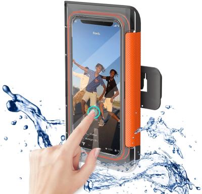 중국 Hot Selling Waterproof Bathroom Shower Phone Holder Waterproof Stick To Wall Anti Fog Mobile Phone Holder 판매용