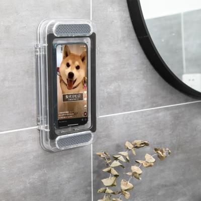 China Waterproof Bathroom Wall Mount Shelf Holder Quality Waist Shower Phone Case Holder For Mobile Phone zu verkaufen