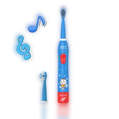 China Age 3-16 ABS Children's Automatic Modes 6 Soft Bristle 4 Song IPX7 Music Waterproof Rechargeable Electric Toothbrush for sale