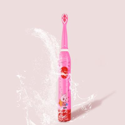 China USB Battery Operated Cordless Toothbrush Powered Ultrasonic Vibrate Children Kids Automatic Sonic Electric Toothbrush Soft Silicone for sale