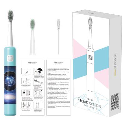 China Cheap Price IPX7 ABS Waterproof Replacement Medium Head Dupont Bristle 2 USB Rechargeable Automatic Vibrating Electric Toothbrush for sale