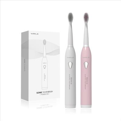 China Battery Operated Automatic Toothbrush Smart Electric Toothbrush Oral Acoustic Refilling Toothbrush for sale