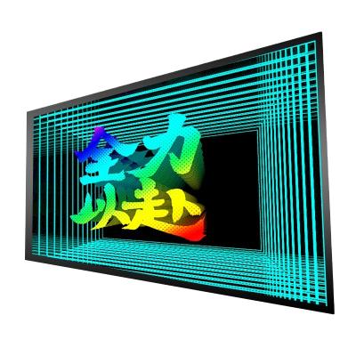 China New Trend Outdoor Leader Unlimited Mirror Advertising Signs Home Decoration Stage Customization Led Photo Frame Light Box Glass for sale