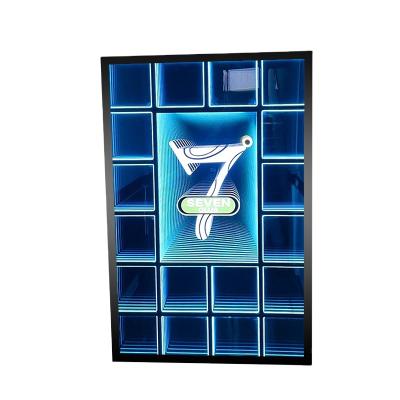 China Customized New Customized Trend Products Unlimited Fashion 3d Illusion Led Light Mirror LED Decorative Light Acrylic Crystal Box for sale