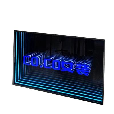 China New Technology Hot Sale 3D Tempered Glass Led Neon Light Mirror Effect Unlimited Bathroom RGB Decorative Customized Product for sale