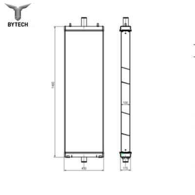 China Komatsu PC1250-8 Excavator Factory Price Excavator Radiator Hot Sale 21N-03-41110 for sale