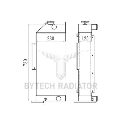 China High Quality Crawler Excavator Spare Parts SY75-8 Excavator Radiator Water Tank Cooler for sale