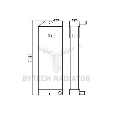 China High Quality Crawler Excavator Spare Parts SY258-9 Excavator Radiator Water Tank Cooler for sale