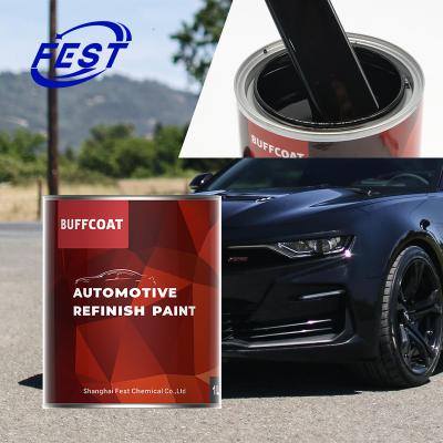 China 40-60um 2k Black Car Paint Automotive Refinish Coating for sale