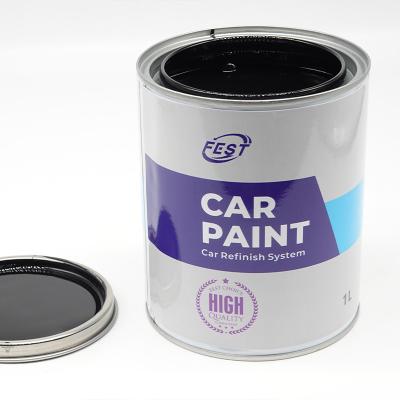 China 1k Solid Color Coating Black Color Paint Automotive Spray Painting For Cars for sale