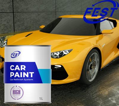 China Light Blue Green Gold Metallic Car Paint Solid Color PU Auto Refinish Coat for sale