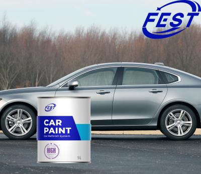 China Medium Aluminum Car Paint 1k Silver Automotive Paint Car Refinish Color Paint for sale