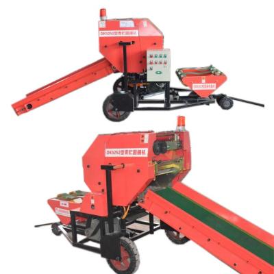 China Fully Automatic Crushed Corn Straw Silage Round Baler With Packing for sale