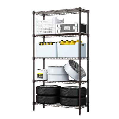 China Sustainable Solid Metal Wire Shelving Rack Garage Shelf for sale