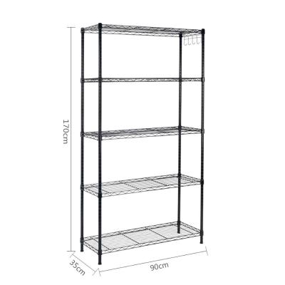 China Sustainable Collapsible Heavy Duty Metal Wire Shelving Rack Garage Shelf for sale