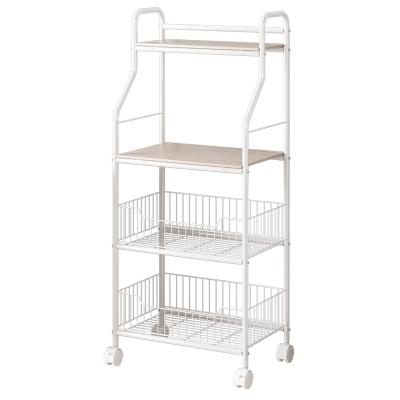 China Wholesales New Arrival Sustainable Metal And Wooden Kitchen Storage Rack for sale