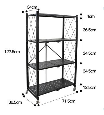 China Storage service storage metal rack foldabal cart for sale