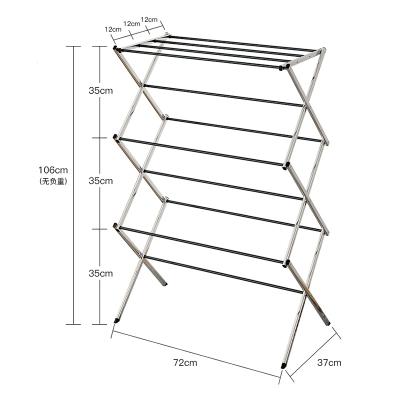 China Wholesales Collapsible Folding Metal Garment Rack for sale