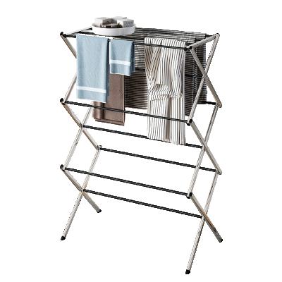 China Folding Foldable and Portable Metal Clothes Display Rack for sale