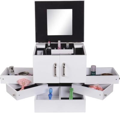 China Classic PY 6227 Wooden Multifunctional Designs.Cosmetic Storage Case With Mirror for sale