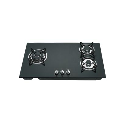 China Hotel Kitchen Appliances Tempered Glass Built In Natural Gas Stove for sale