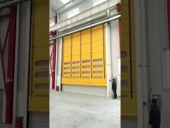 Vertical lifting fabric door working video