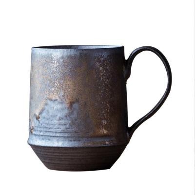 China Eco-friendly Unique Retro Old Vintage Fashion Coffee Tea Beer Mug Japanese Style Design Ceramic Mugs With Handle for sale