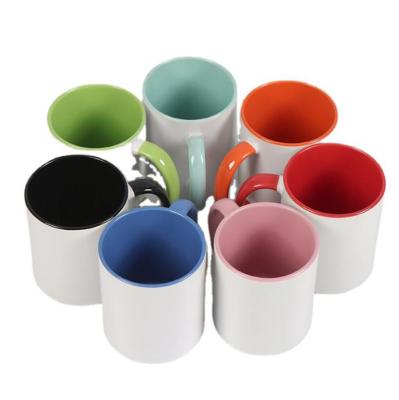 China Wholesale Eco Sustainable Type Sublimation White Restaurant Color Ceramic Mug 11oz OEM Milk Coffee Mug For Super Market for sale