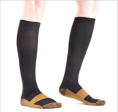 China Breathable Unisex Copper Compression Booties Anti Fatigue Men Women High Pain Relief Knee Highs 15-20 mmHg Graduated for sale