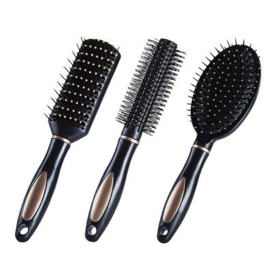 China OEM Logo Plastic Round Wide Board Salon Air Cushion Massage Comb Hair Beauty Salon Paddle Detangling Nylon Hair Brush for sale