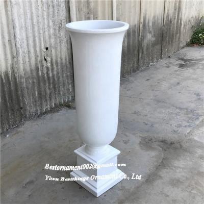 China Modern Fiberglass Vase Floor Vase Aisle Pillar Stand Tall Walkway Flower Stand For Wedding Centerpieces Home Room Decor for sale