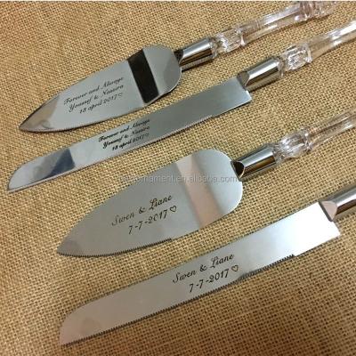 China Viable Personalized Engraved Cake Serving Set For Wedding, Birthday & Server Knife for sale