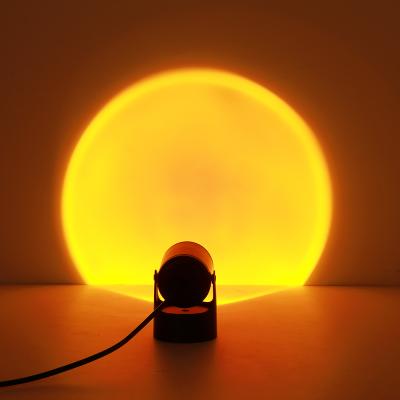 China Hot Led Projector Sunset Lamp Mini Romantic Night Led Light 90 Degree Rotation Rainbow Projection Lamp Amazon Sunset Bedside Lamp for sale