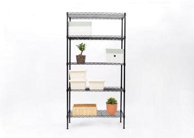 China H115  Wire Storage Racks , Black Steel Wire Shelves Powder Coating shelving units for sale