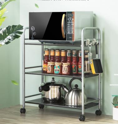 China H103 Powder Coating Metal Trolley Cart Multi - Functional For Kitchen / Living Room for sale