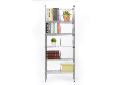 China Eco - Friendly Metal Frame Bookcase Chrome Or Powder Coating Finished for sale