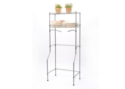 China H107 Bathroom Shelf Unit Carbon Steel Pipe 3 Tiers Rack With Large Capacity for sale