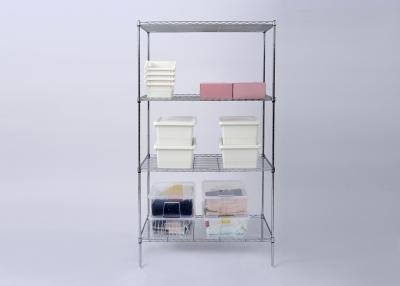 China Chrome Plated Steel Wire Shelving , Metal Storage Shelves With Adjustable Feet for sale