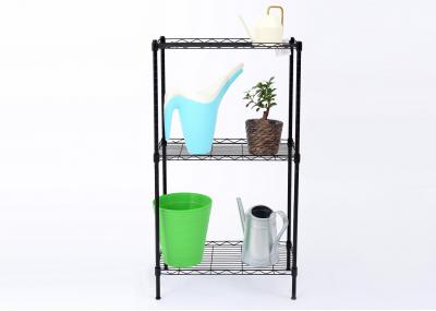 China H298 Black Bathroom Shelf Unit Powder Coated Carbon Steel Straight Edge for sale