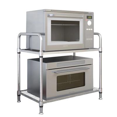 China H280 2 Tier Stainless Steel Kitchen Units , Microwave Oven Storage Stainless Wire Shelving for sale