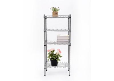 China H163 Household Metal Display Shelf 40x30xH80cm Grey Color Four Tiers for sale