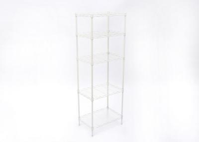 China H164 Powder Coated Adjustable and multi-functional Wire Shelving Units , 5 Tiers Metal Storage Shelves for sale