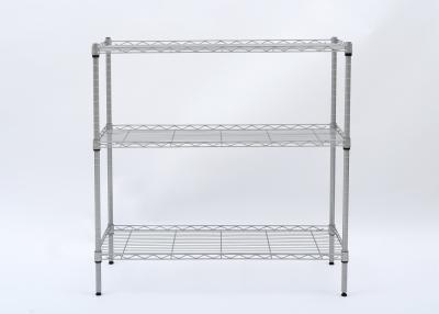 China Grey Silver Metal Display Shelf High Strength And Durability For Office Or Home for sale